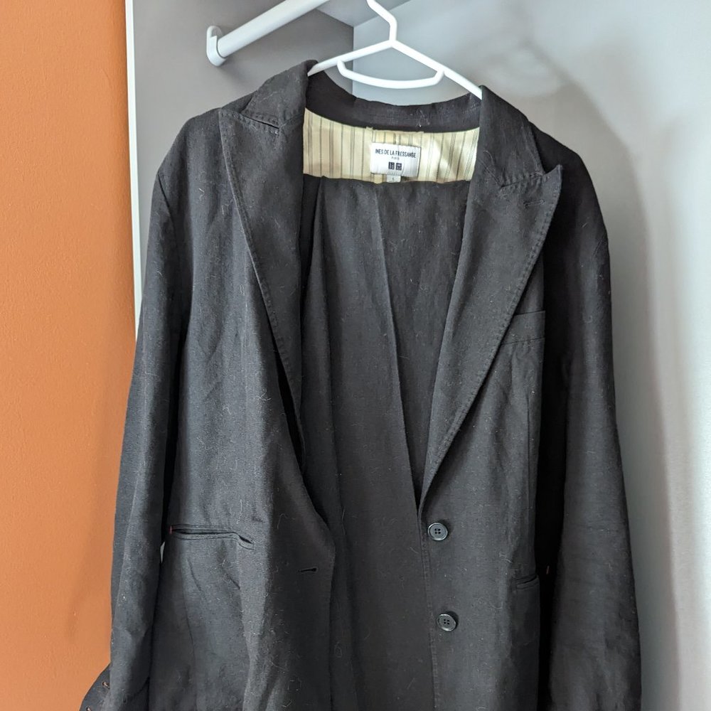 ines de la fressange linen suit (blazer and pants)